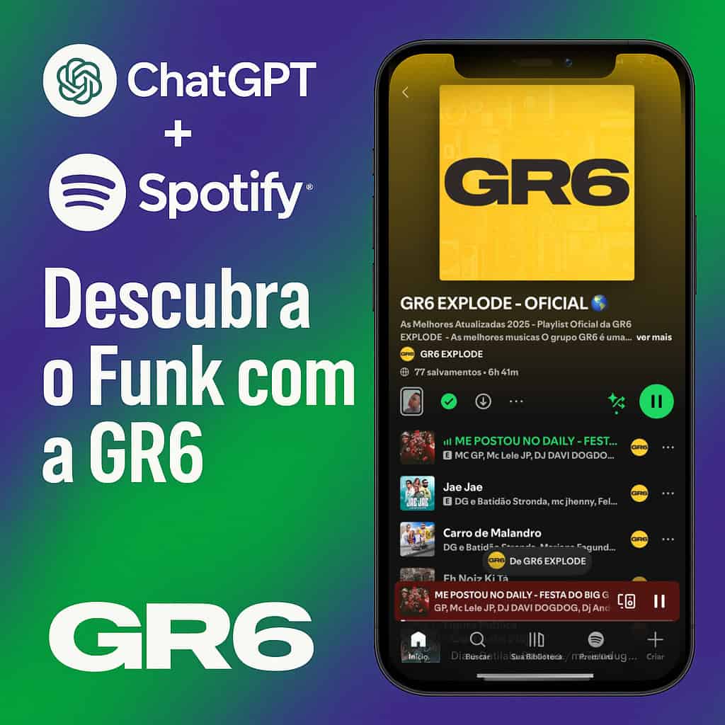 ChatGPT e Spotify se unem para revolucionar a descoberta musical, e o funk ganha ainda mais destaque com as playlists 3 ChatGPT e Spotify se unem para revolucionar a descoberta musical, e o funk ganha ainda mais destaque com as playlists